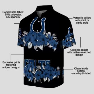 Indianapolis Colts Hibiscus Stripe Hawaiian Shirt – Beach & Summer Style
