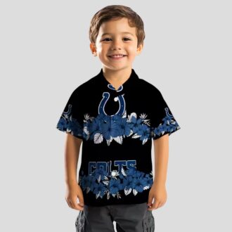 Indianapolis Colts Hibiscus Stripe Hawaiian Shirt – Beach & Summer Style