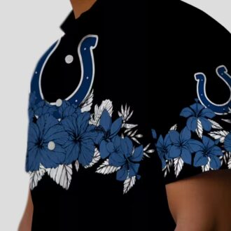 Indianapolis Colts Hibiscus Stripe Hawaiian Shirt – Beach & Summer Style