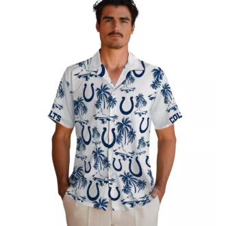 Indianapolis Colts Palm Island Hawaiian Shirt, Beach & Vacation Outfit