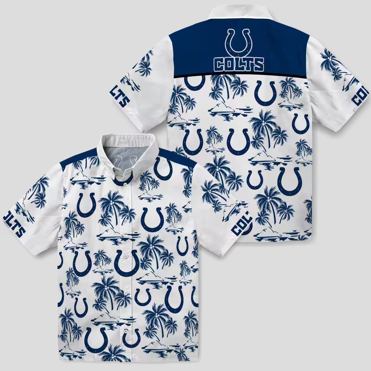 Indianapolis Colts Palm Island Hawaiian Shirt, Beach & Vacation Outfit