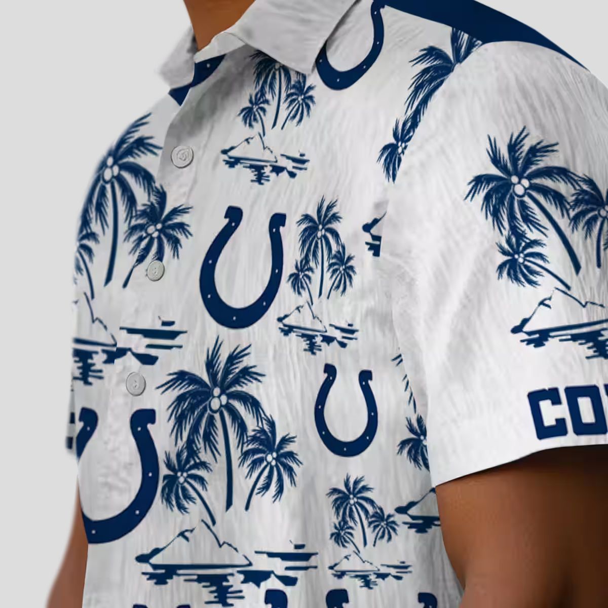 Indianapolis Colts Palm Island Hawaiian Shirt, Beach & Vacation Outfit