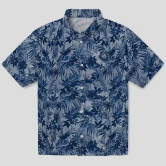 Indianapolis Colts Tropical Blue Hawaiian Shirt, Leaf Pattern Vacation Outfit