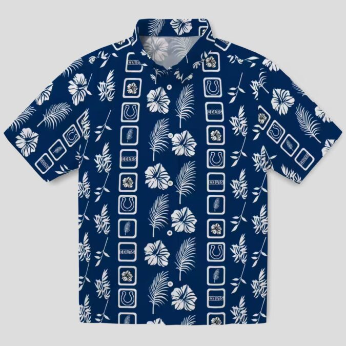 Indianapolis Colts Tropical Blue Hawaiian Shirt, Summer Luau Party Outfit