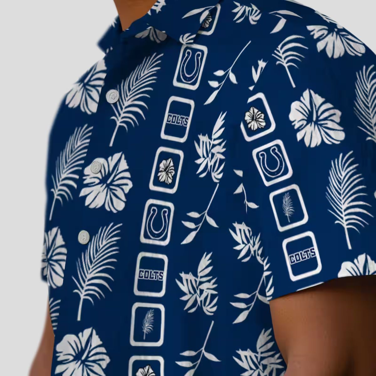Indianapolis Colts Tropical Blue Hawaiian Shirt, Summer Luau Party Outfit