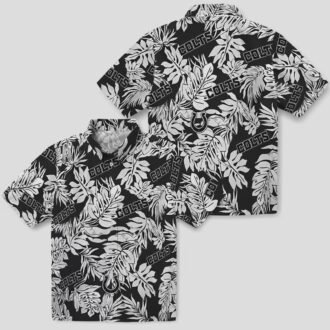 Indianapolis Colts Tropical Hawaiian Shirt – Black Monstera Leaf Button Up