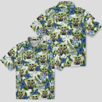 Indianapolis Colts Yoda Green Hawaiian Shirt – Summer Floral Palm Print