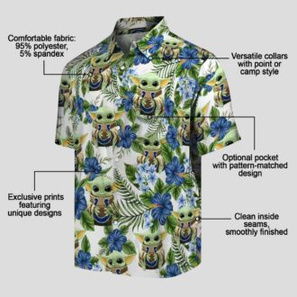 Indianapolis Colts Yoda Green Hawaiian Shirt – Summer Floral Palm Print