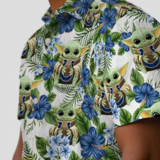 Indianapolis Colts Yoda Green Hawaiian Shirt – Summer Floral Palm Print