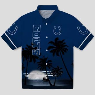 Limited Edition Indianapolis Colts Hawaiian Shirt – Sunset Beach, Aloha Palm Design
