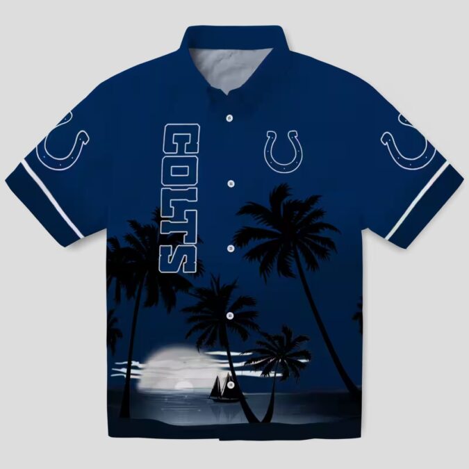 Limited Edition Indianapolis Colts Hawaiian Shirt – Sunset Beach, Aloha Palm Design