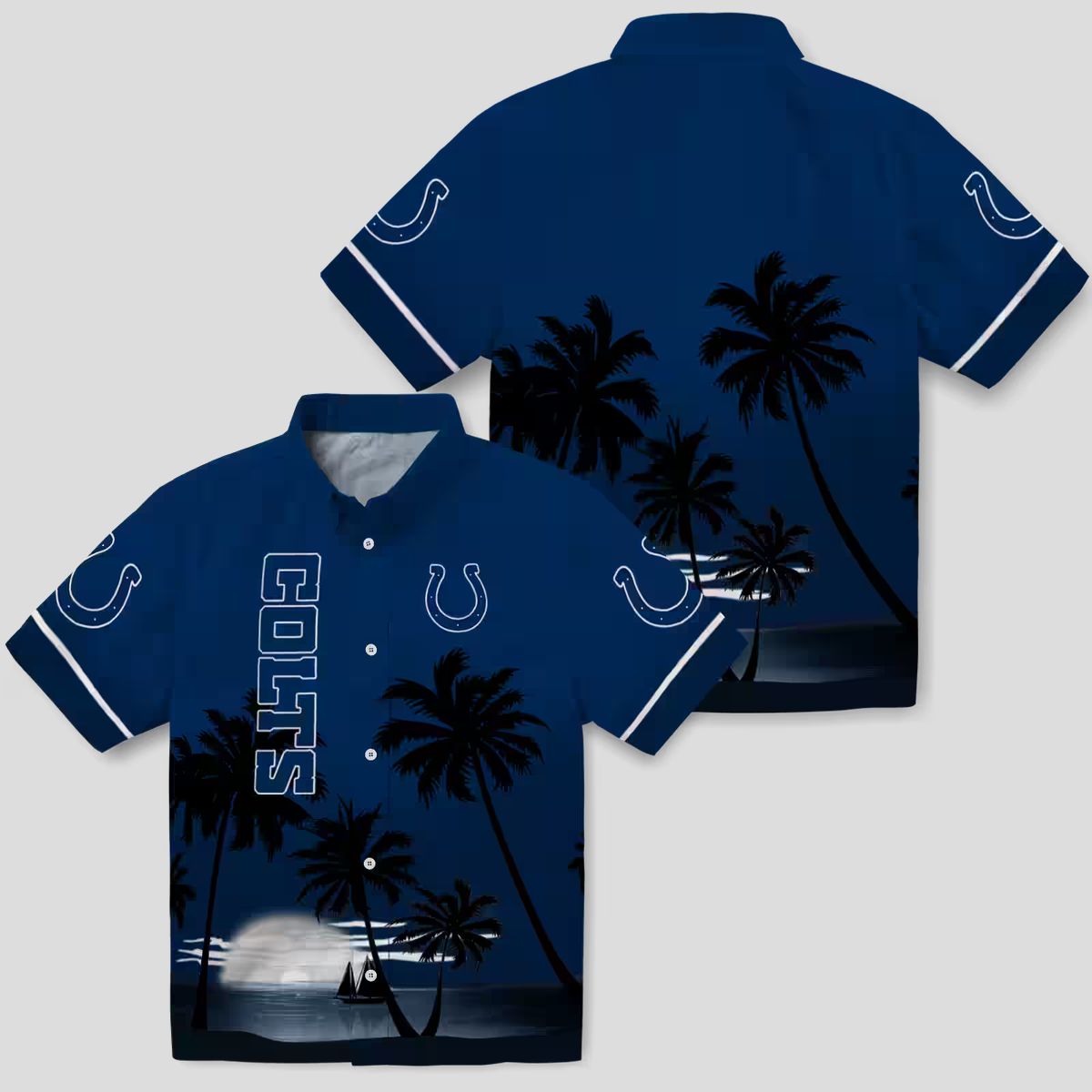 Limited Edition Indianapolis Colts Hawaiian Shirt – Sunset Beach, Aloha Palm Design