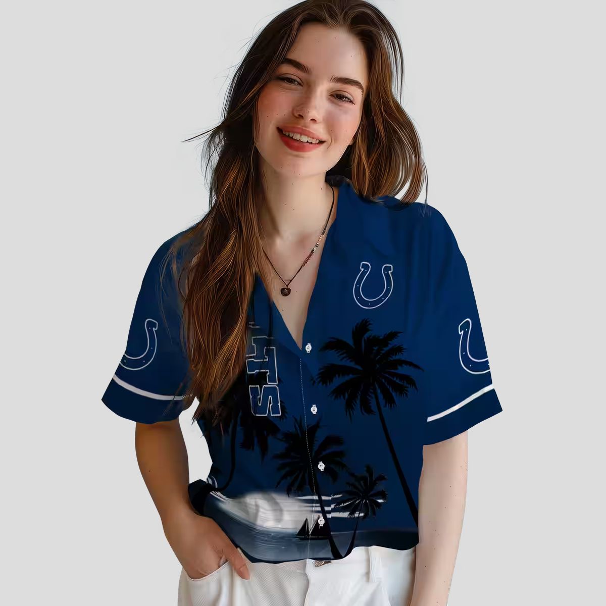 Limited Edition Indianapolis Colts Hawaiian Shirt – Sunset Beach, Aloha Palm Design