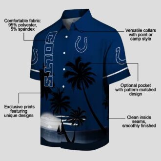 Limited Edition Indianapolis Colts Hawaiian Shirt – Sunset Beach, Aloha Palm Design