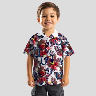 NFL Fans Indianapolis Colts Hawaiian Shirt, Blue Red Floral Toucan Summer Outfit