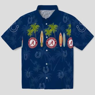 NFL Indianapolis Colts Blue Palm Beach Shirt – Surfboard Hawaiian Style