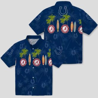 NFL Indianapolis Colts Blue Palm Beach Shirt – Surfboard Hawaiian Style