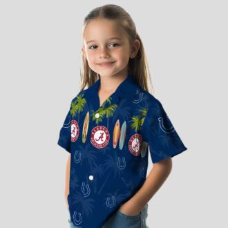 NFL Indianapolis Colts Blue Palm Beach Shirt – Surfboard Hawaiian Style
