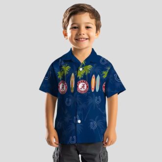 NFL Indianapolis Colts Blue Palm Beach Shirt – Surfboard Hawaiian Style