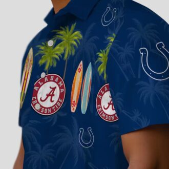 NFL Indianapolis Colts Blue Palm Beach Shirt – Surfboard Hawaiian Style