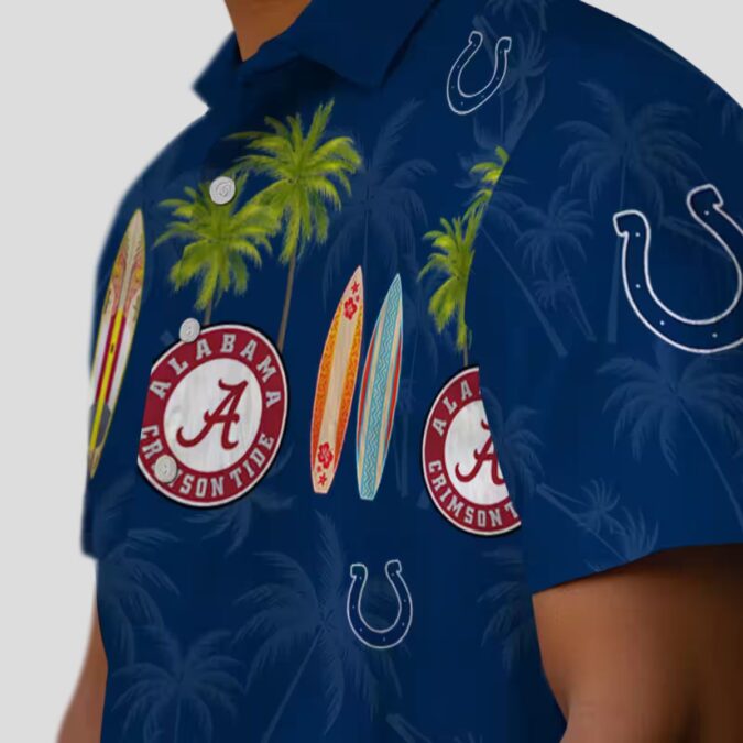 NFL Indianapolis Colts Blue Palm Beach Shirt – Surfboard Hawaiian Style