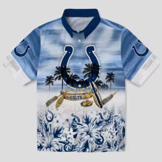 Personalized Colts Hawaiian Shirt for Men & Women, Canoe Blue Tropical NFL Apparel