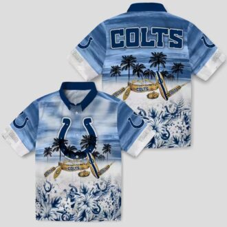 Personalized Colts Hawaiian Shirt for Men & Women, Canoe Blue Tropical NFL Apparel
