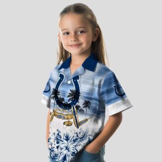 Personalized Colts Hawaiian Shirt for Men & Women, Canoe Blue Tropical NFL Apparel