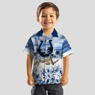 Personalized Colts Hawaiian Shirt for Men & Women, Canoe Blue Tropical NFL Apparel
