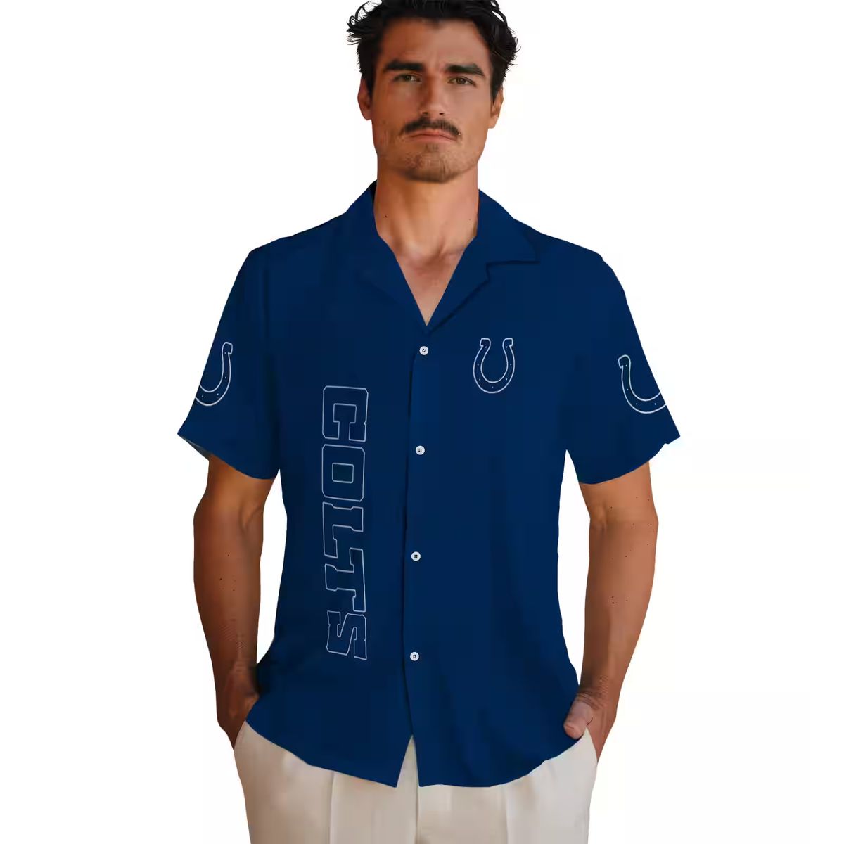 Stuart Minion Indianapolis Colts Hawaiian Shirt, Blue Tropical NFL Summer Wear