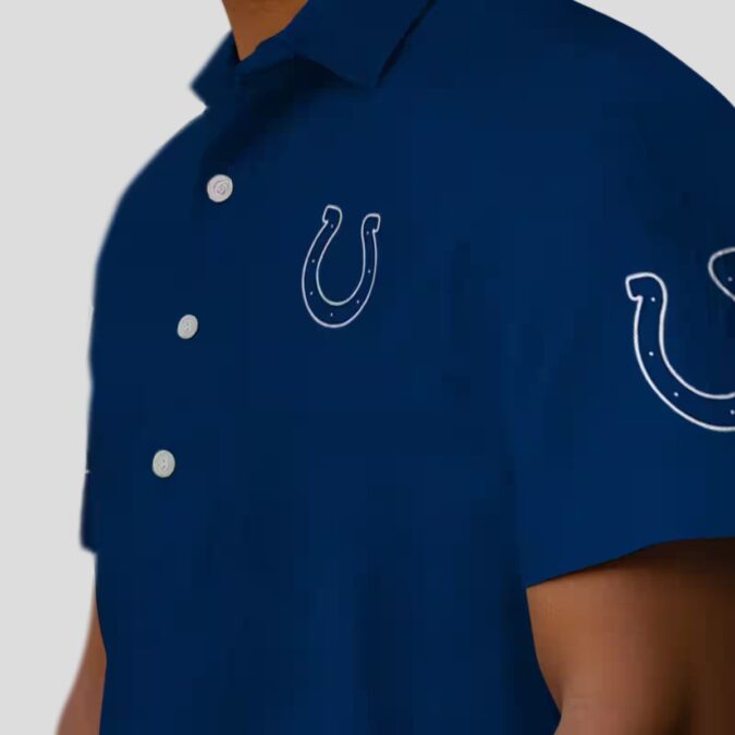 Stuart Minion Indianapolis Colts Hawaiian Shirt, Blue Tropical NFL Summer Wear