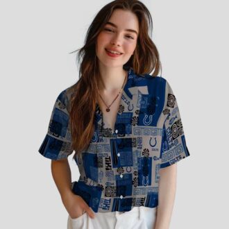 Tribal Indianapolis Colts Hawaiian Shirt, Blue Aloha Summer Vacation Outfit