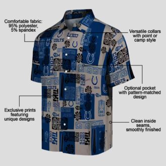 Tribal Indianapolis Colts Hawaiian Shirt, Blue Aloha Summer Vacation Outfit