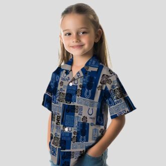 Tribal Indianapolis Colts Hawaiian Shirt, Blue Aloha Summer Vacation Outfit