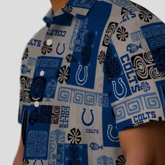 Tribal Indianapolis Colts Hawaiian Shirt, Blue Aloha Summer Vacation Outfit