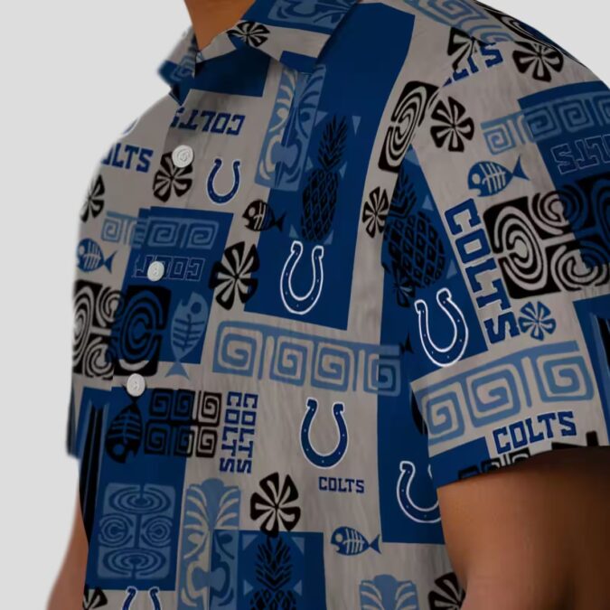 Tribal Indianapolis Colts Hawaiian Shirt, Blue Aloha Summer Vacation Outfit