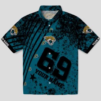 Custom Jacksonville Jaguars Teal Hawaiian Shirt, Star Stripes NFL Fan Apparel
