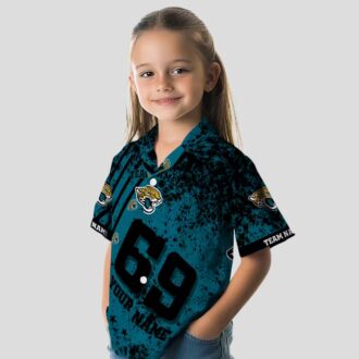Custom Jacksonville Jaguars Teal Hawaiian Shirt, Star Stripes NFL Fan Apparel