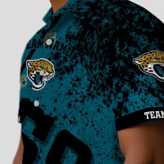Custom Jacksonville Jaguars Teal Hawaiian Shirt, Star Stripes NFL Fan Apparel