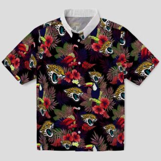 Jacksonville Jaguars Floral Toucan Hawaiian Shirt, NFL Footbal Fans Gift