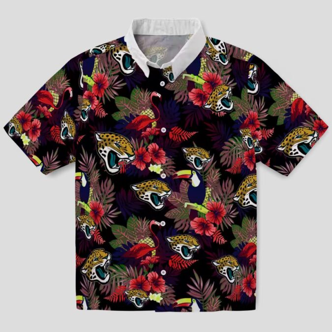Jacksonville Jaguars Floral Toucan Hawaiian Shirt, NFL Footbal Fans Gift