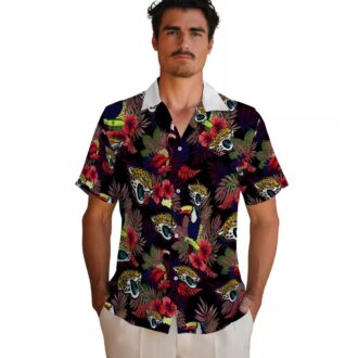 Jacksonville Jaguars Floral Toucan Hawaiian Shirt, NFL Footbal Fans Gift