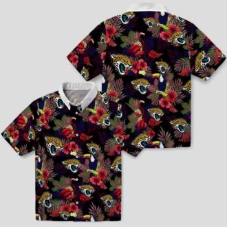 Jacksonville Jaguars Floral Toucan Hawaiian Shirt, NFL Footbal Fans Gift