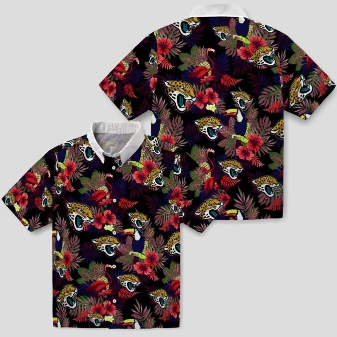 Jacksonville Jaguars Floral Toucan Hawaiian Shirt, NFL Footbal Fans Gift