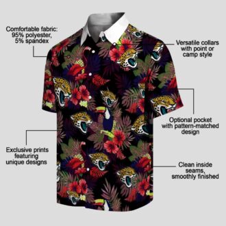Jacksonville Jaguars Floral Toucan Hawaiian Shirt, NFL Footbal Fans Gift