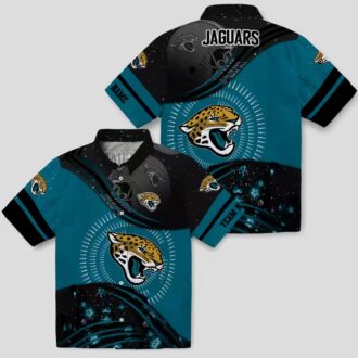 Jacksonville Jaguars Football Hawaiian Shirt – Summer Teal & Black Wave Edition