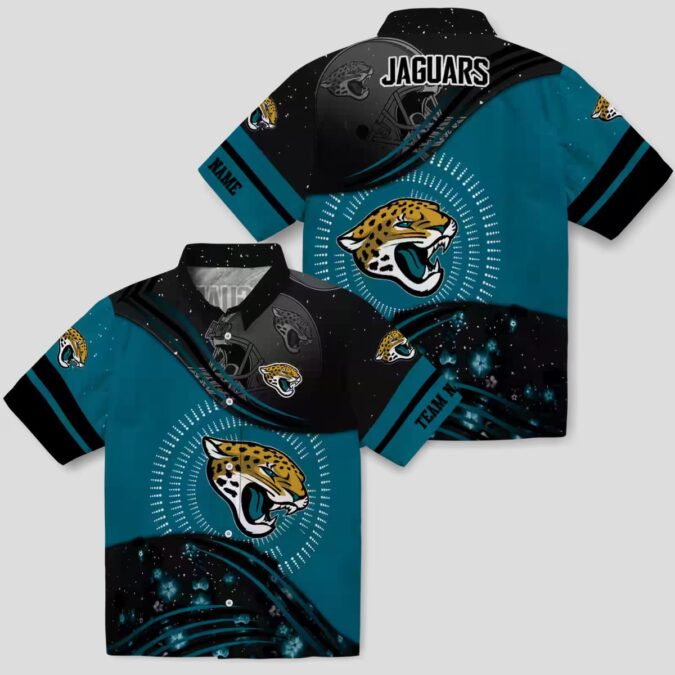 Jacksonville Jaguars Football Hawaiian Shirt – Summer Teal & Black Wave Edition