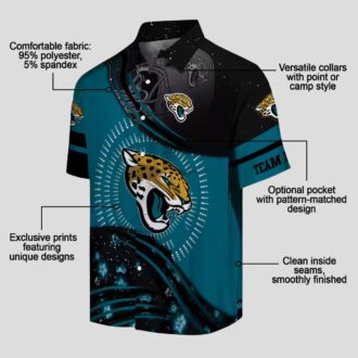 Jacksonville Jaguars Football Hawaiian Shirt – Summer Teal & Black Wave Edition