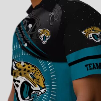Jacksonville Jaguars Football Hawaiian Shirt – Summer Teal & Black Wave Edition