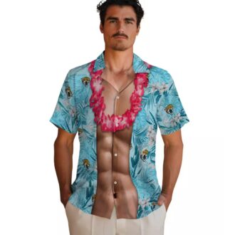 Jacksonville Jaguars Hawaiian Shirt for Men – Teal Chest Illusion NFL Design
